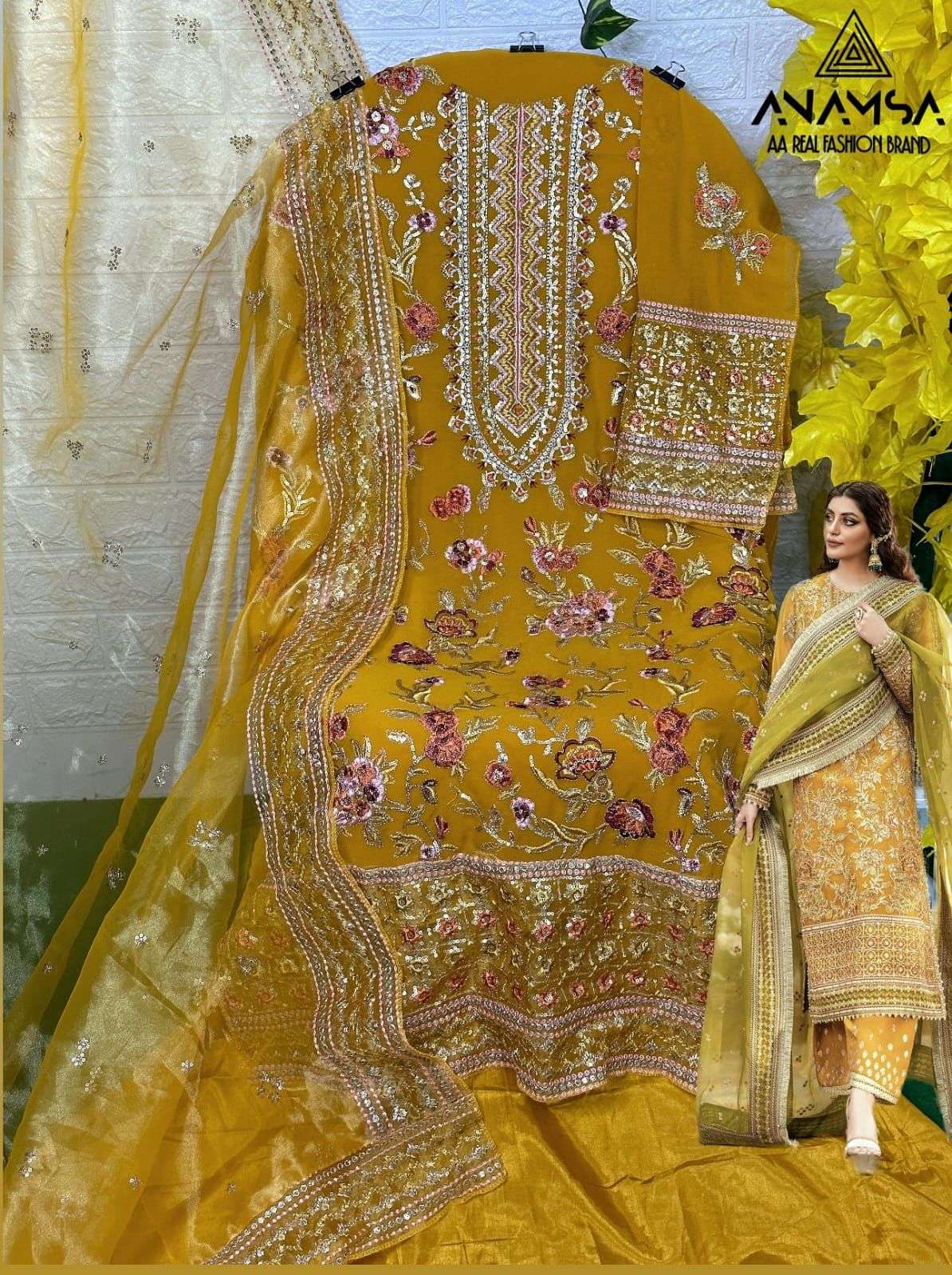 Anamsa 262 Faux Georgette Pakistani Salwar Kameez Wholesale catalog