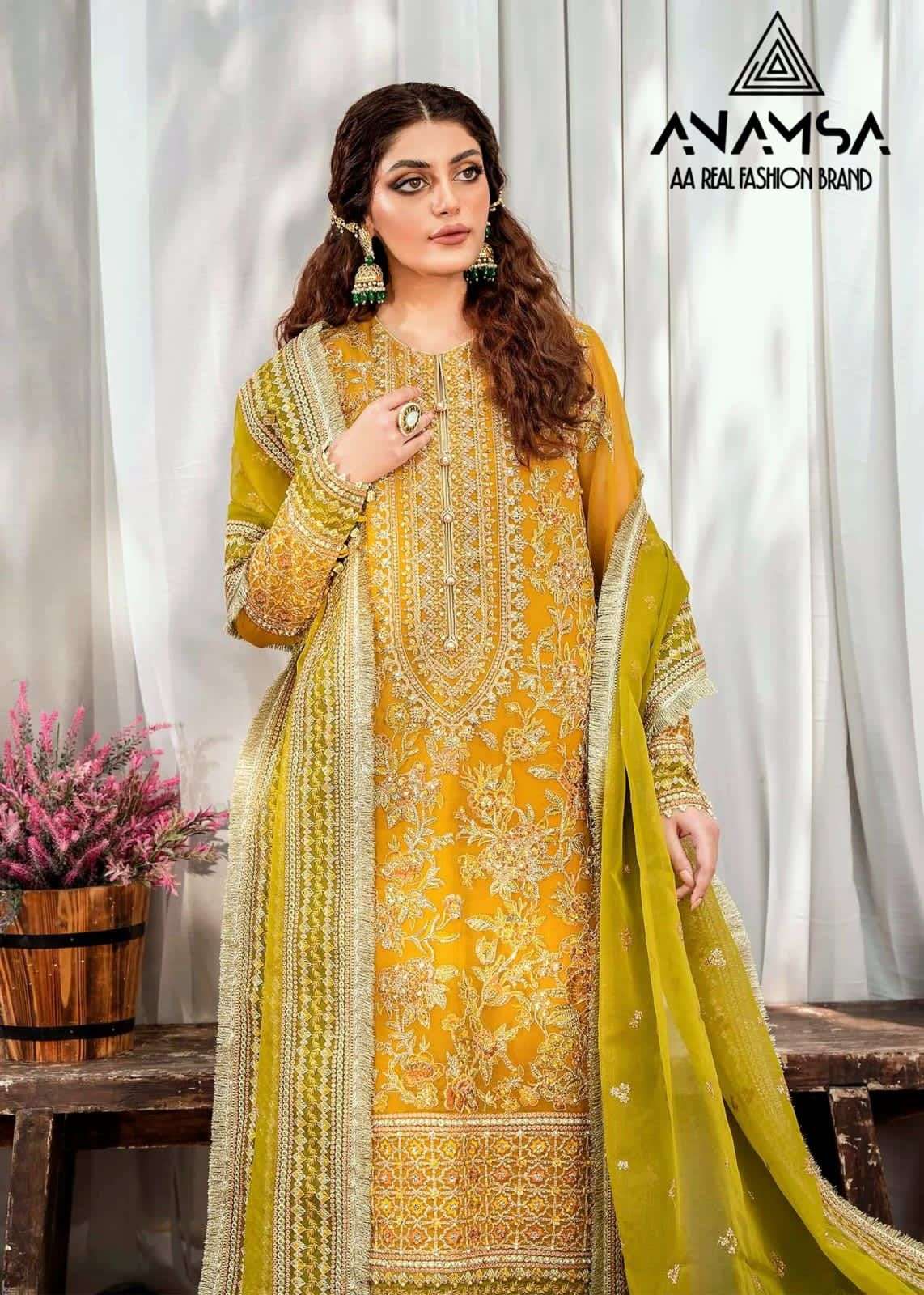 Anamsa 262 Faux Georgette Pakistani Salwar Kameez Wholesale catalog