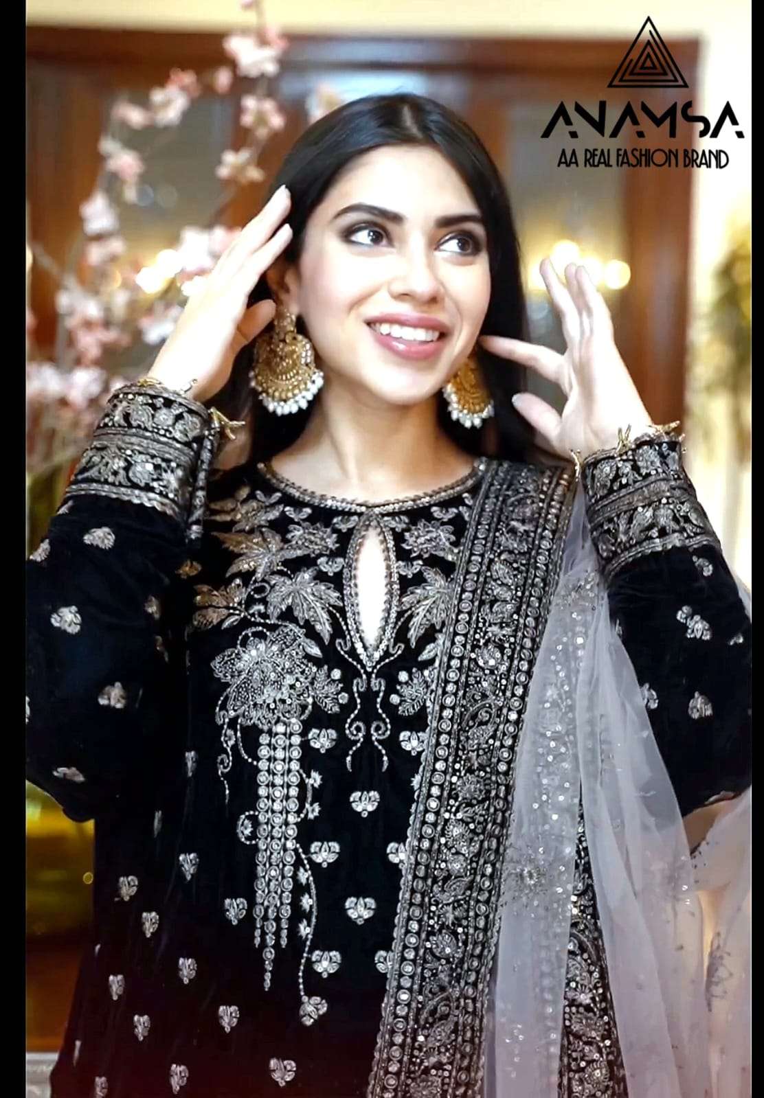 Anamsa 275 Velvet Embroidered Pakistani Suits wholesale catalog