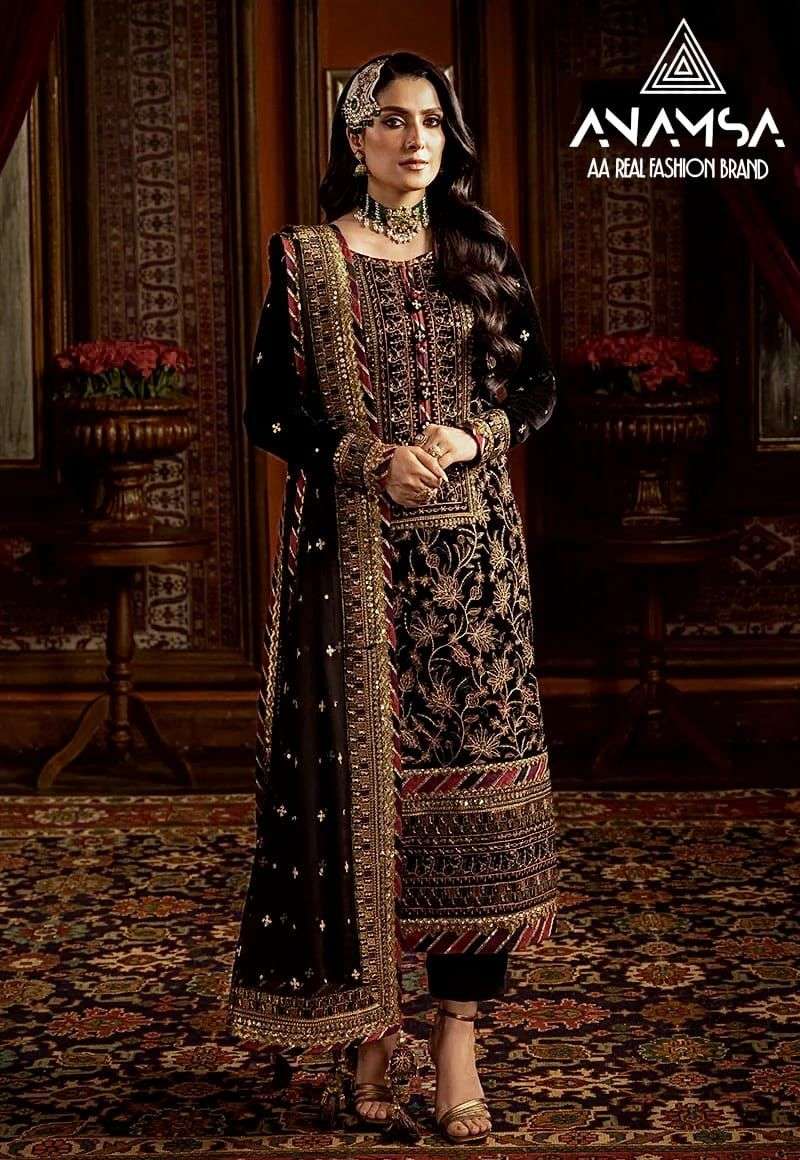 Anamsa 281 Faux Georgette Pakistani Suits Wholesale catalog