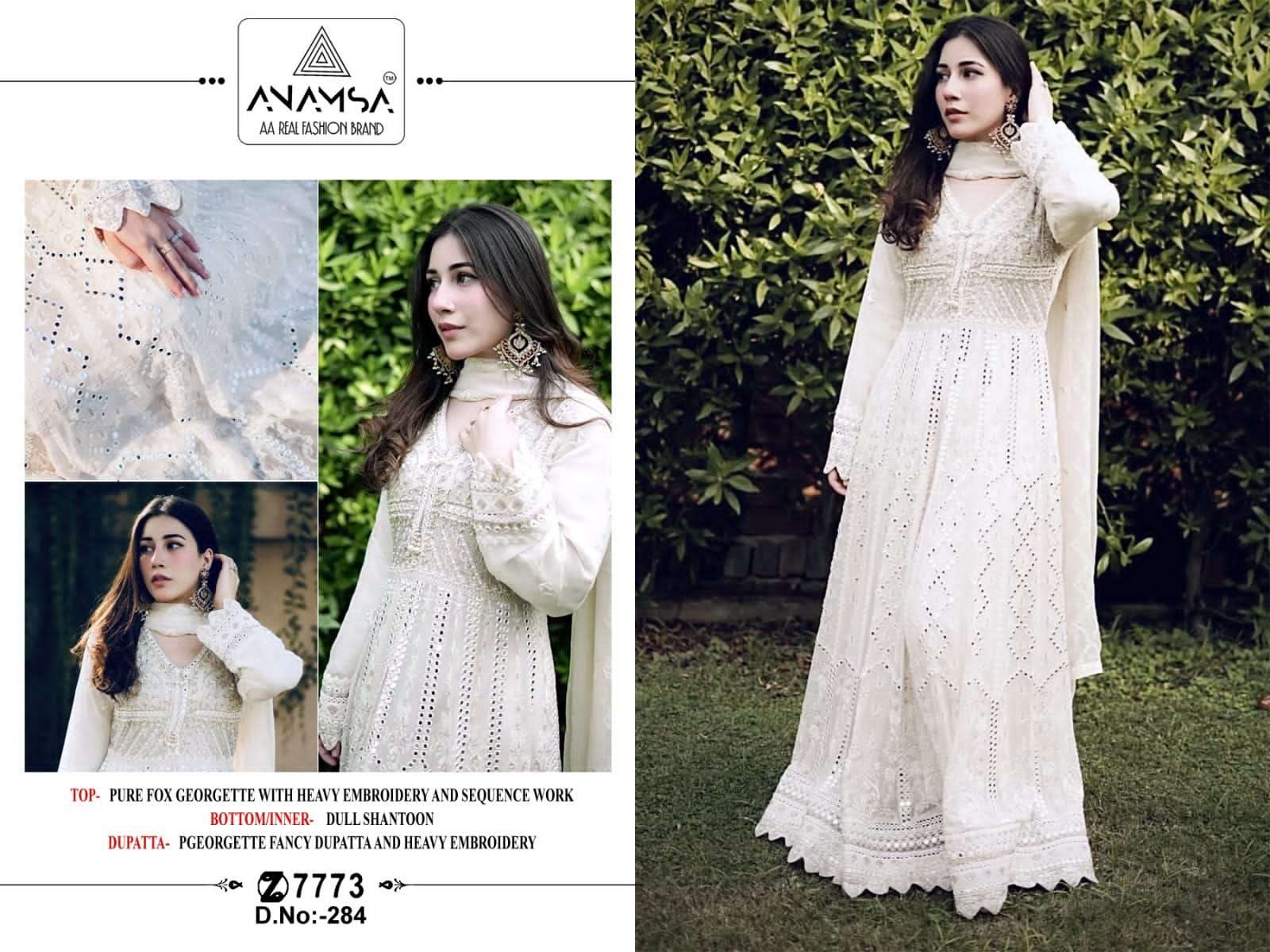 Anamsa 283 Faux Georgette Salwar Kameez Wholesale catalog