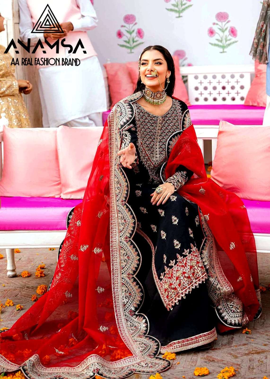 Anamsa 286 Faux Georgette Salwar Suits Wholesale catalog