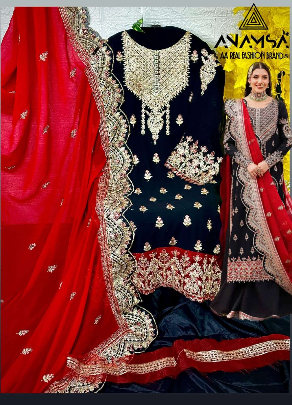 Anamsa 286 Faux Georgette Salwar Suits Wholesale catalog