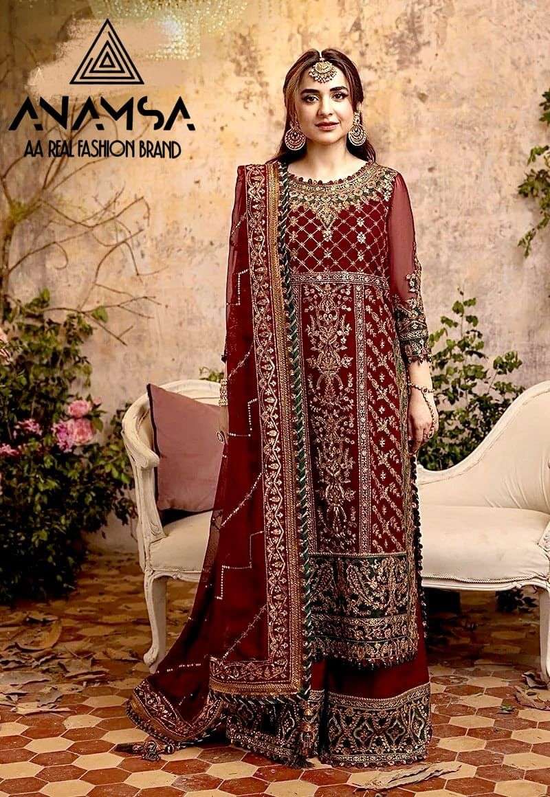 Anamsa 288 Pure Faux Georgette Salwar Kameez Wholesale catalog