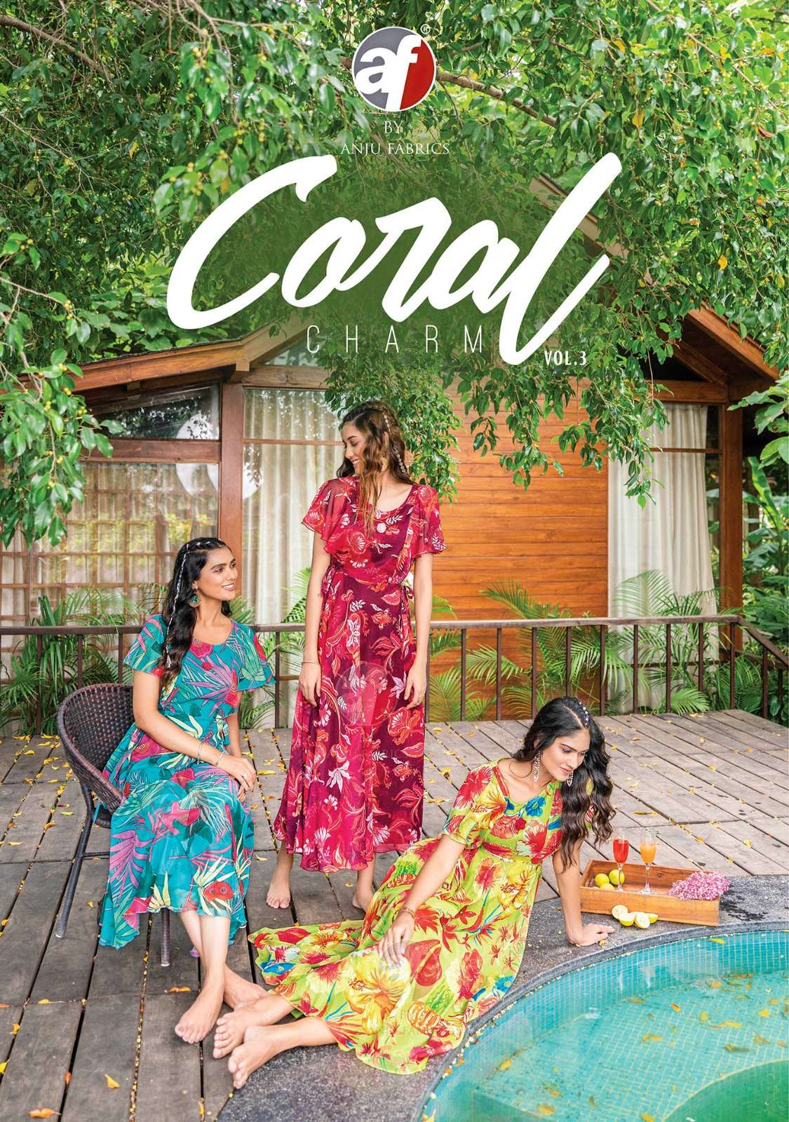 Anju Fabrics Coral Charm vol -3 Kurti Wholesale catalog