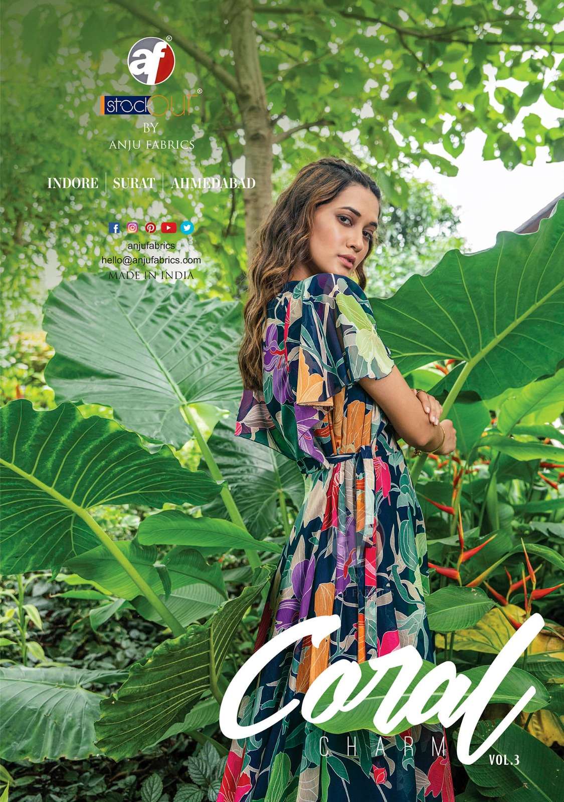 Anju Fabrics Coral Charm vol -3 Kurti Wholesale catalog