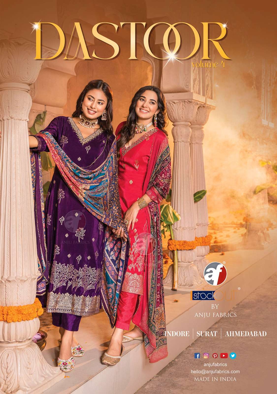 Anju Fabrics Dastoor vol -4 Kurti Wholesale catalog