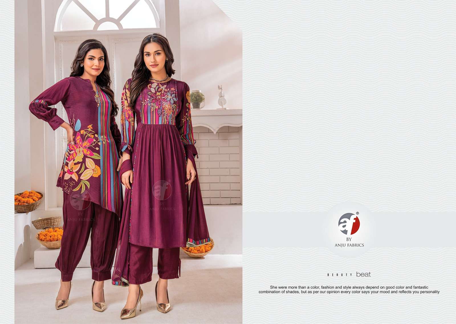 Anju Fabrics Happy Shades Kurti Wholesale catalog