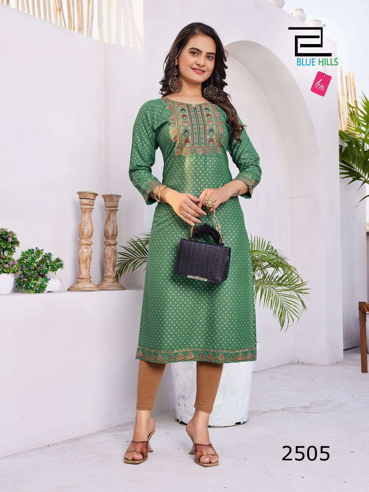 BLUE HILLS Solid Vol.25 Kurti Wholesale catalog