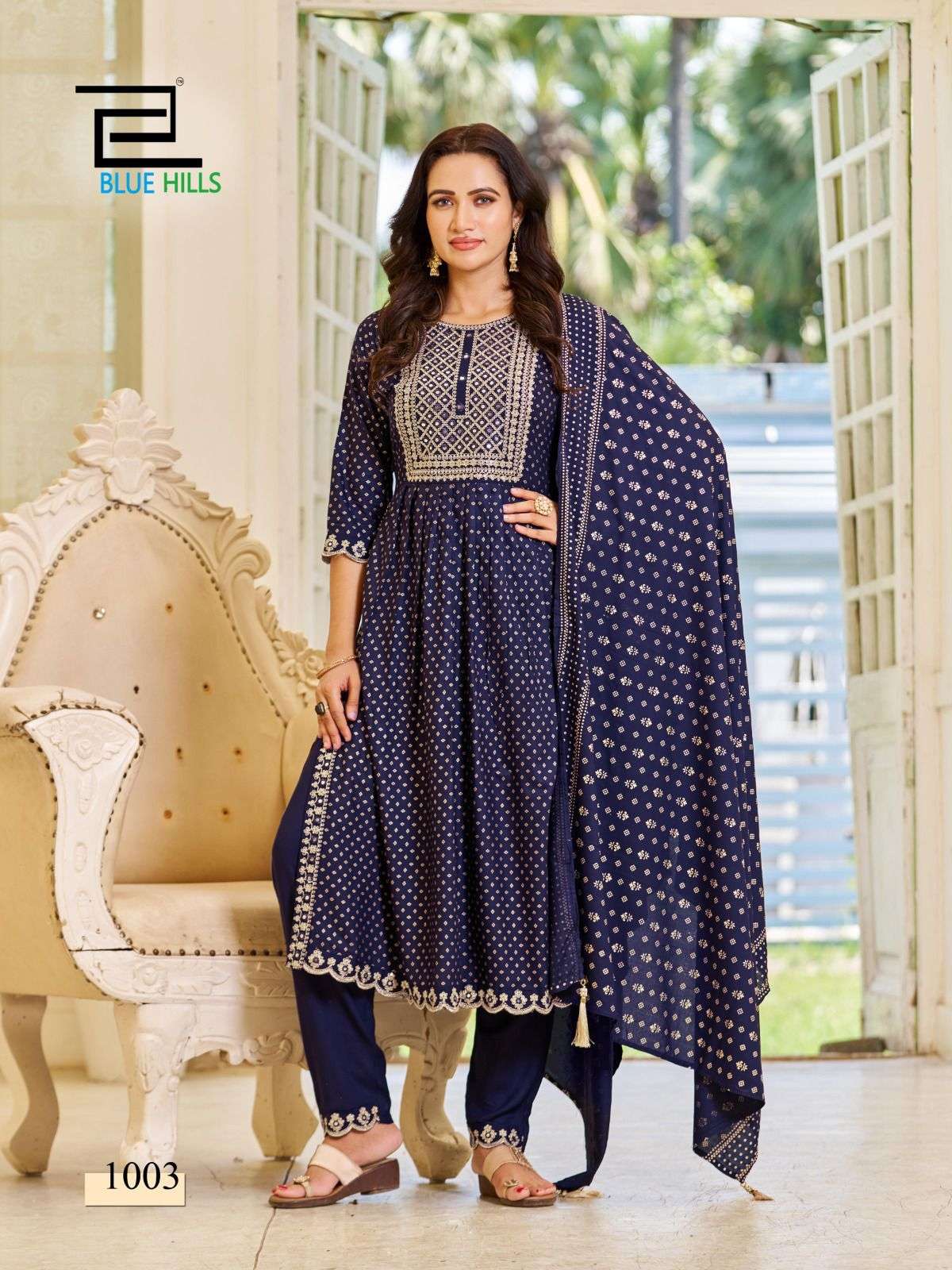 Blue Hills Trend Capture Kurti Wholesale catalog