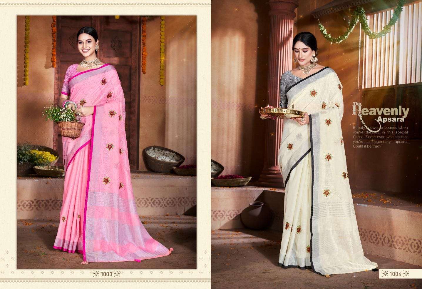 BUNAWAT AMYRA NEW Linen Cotton Saree Wholesale catalog