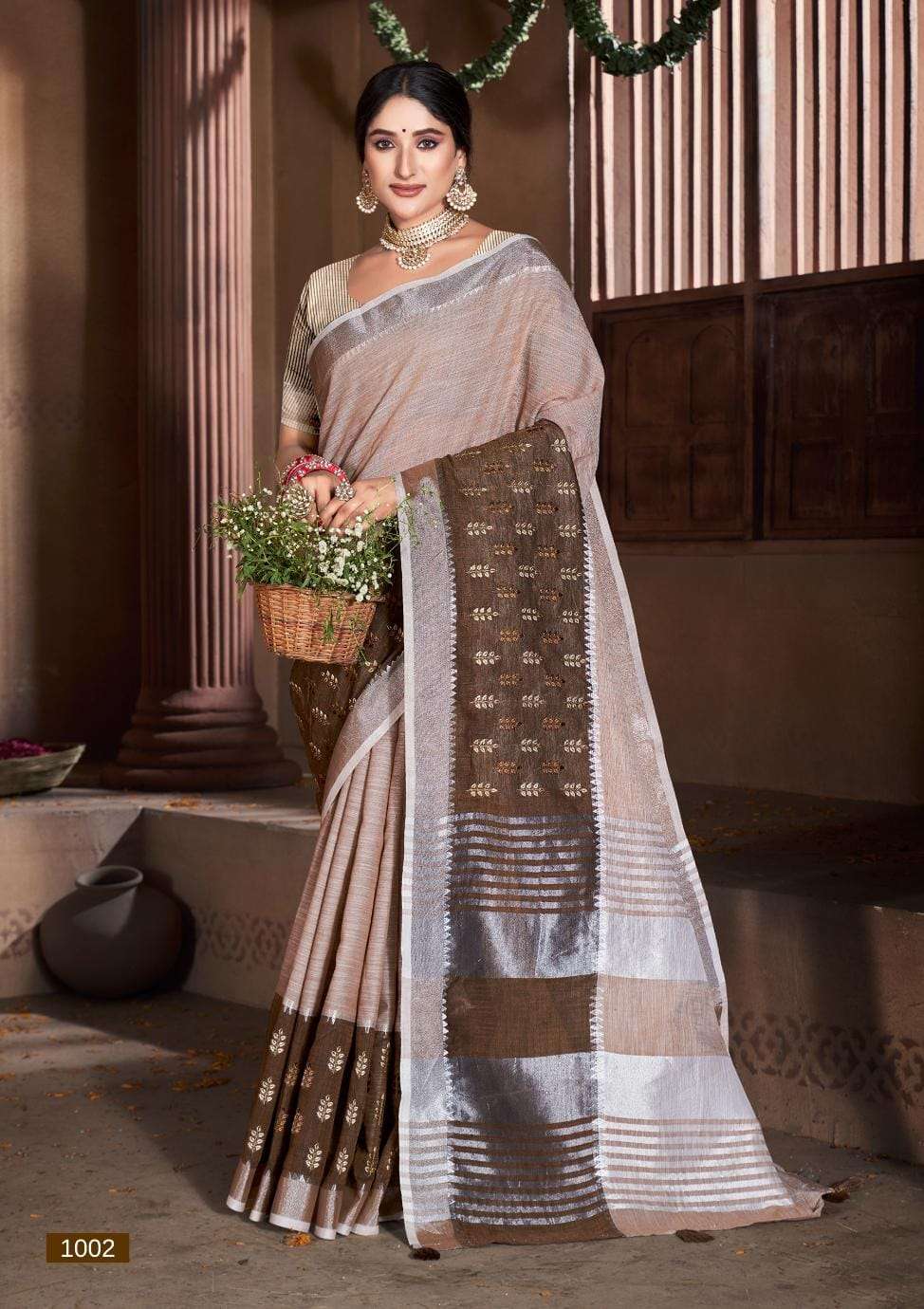 BUNAWAT COTTON CLUB Linen Cotton Saree Wholesale catalog