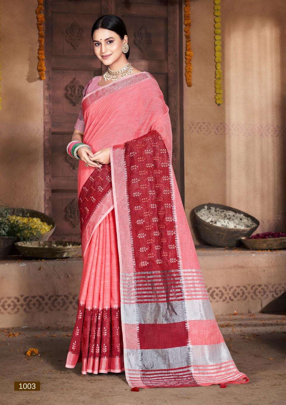 BUNAWAT COTTON CLUB Linen Cotton Saree Wholesale catalog