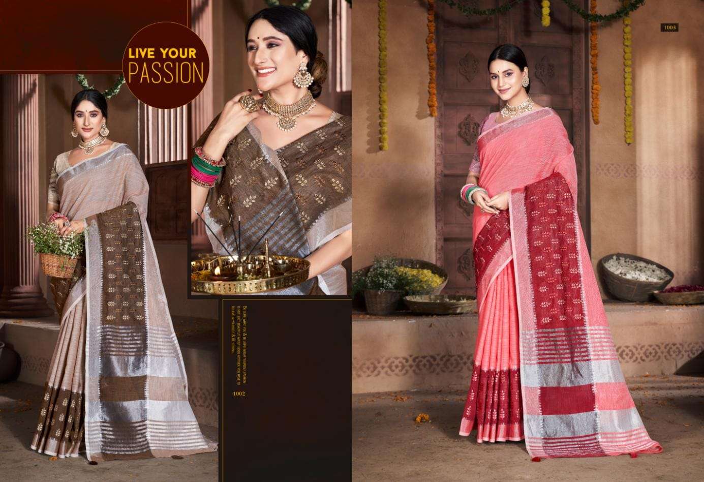 BUNAWAT COTTON CLUB Linen Cotton Saree Wholesale catalog