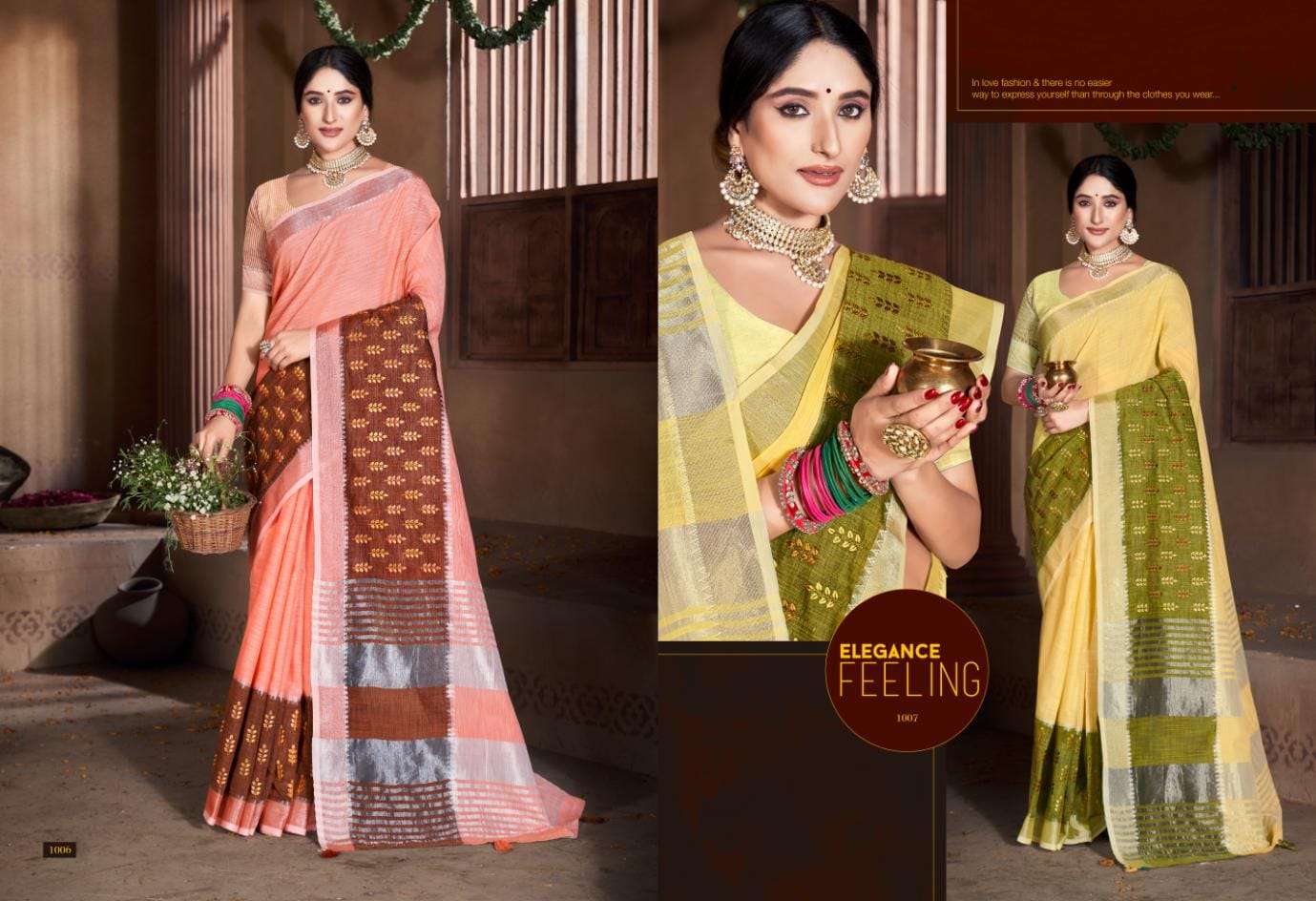 BUNAWAT COTTON CLUB Linen Cotton Saree Wholesale catalog