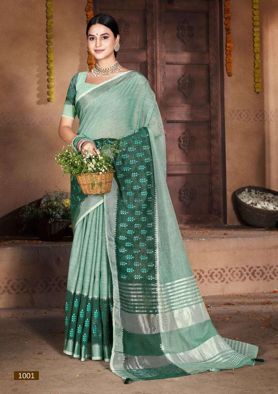 BUNAWAT COTTON CLUB Linen Cotton Saree Wholesale catalog