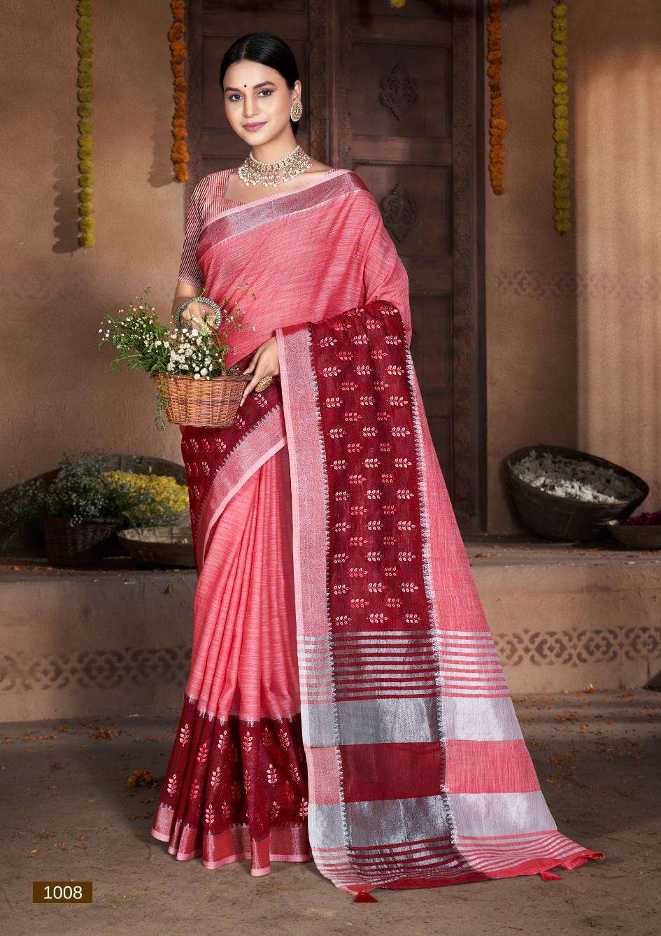 BUNAWAT COTTON CLUB Linen Cotton Saree Wholesale catalog
