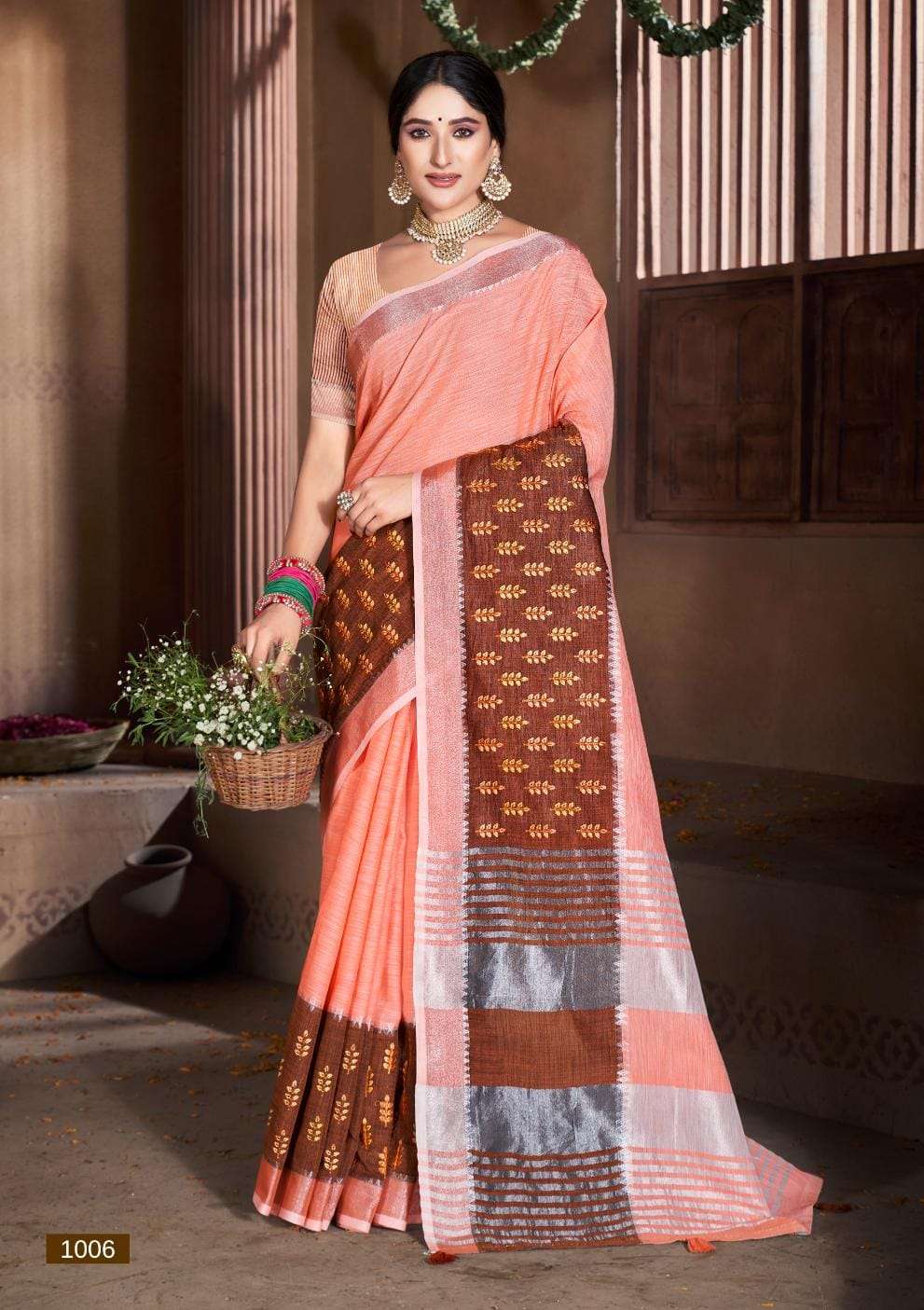 BUNAWAT COTTON CLUB Linen Cotton Saree Wholesale catalog