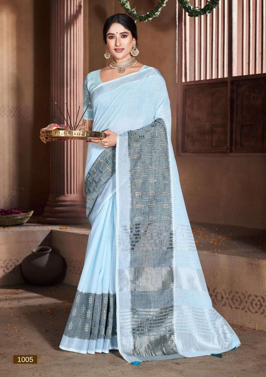 BUNAWAT COTTON CLUB Linen Cotton Saree Wholesale catalog