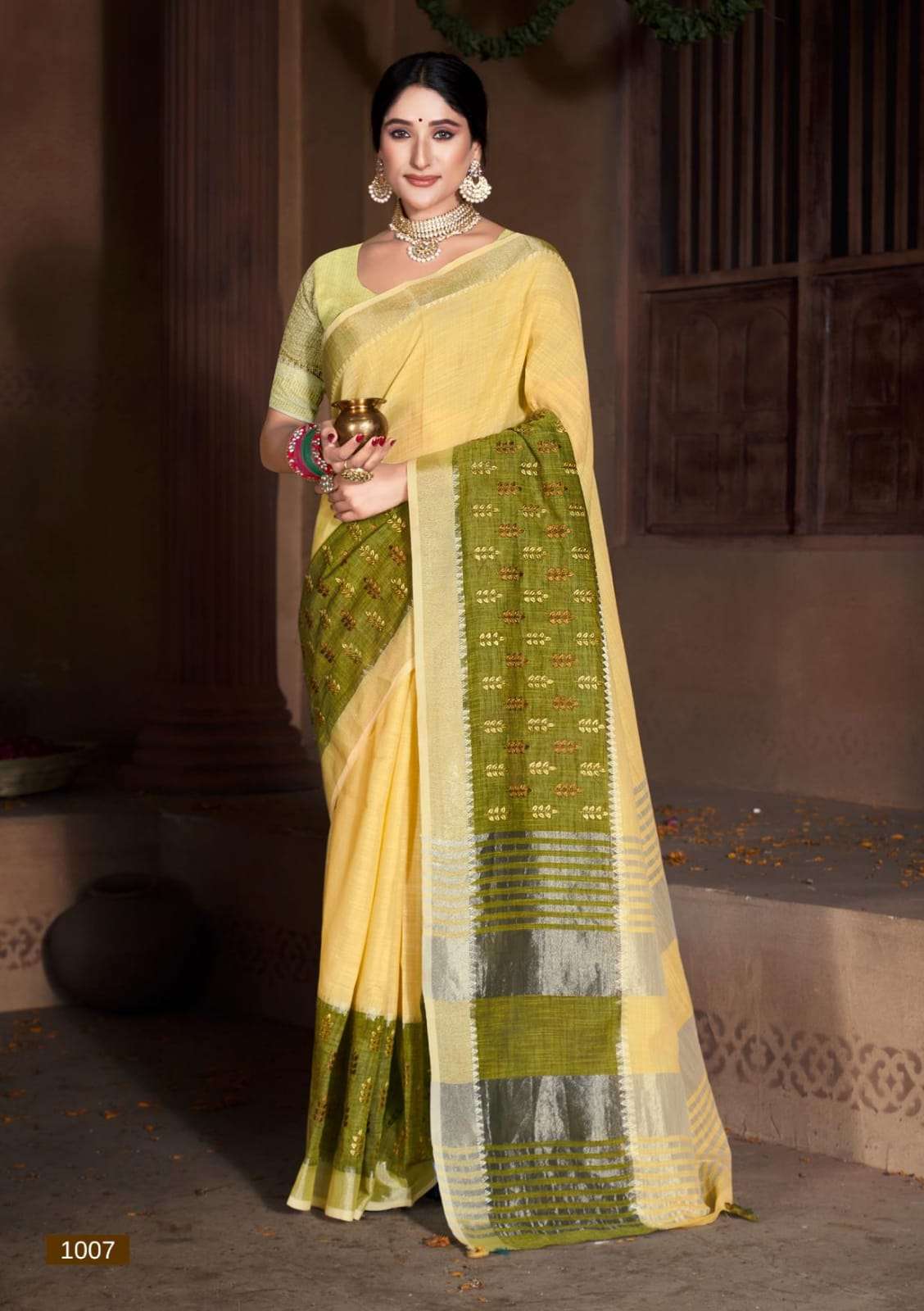 BUNAWAT COTTON CLUB Linen Cotton Saree Wholesale catalog
