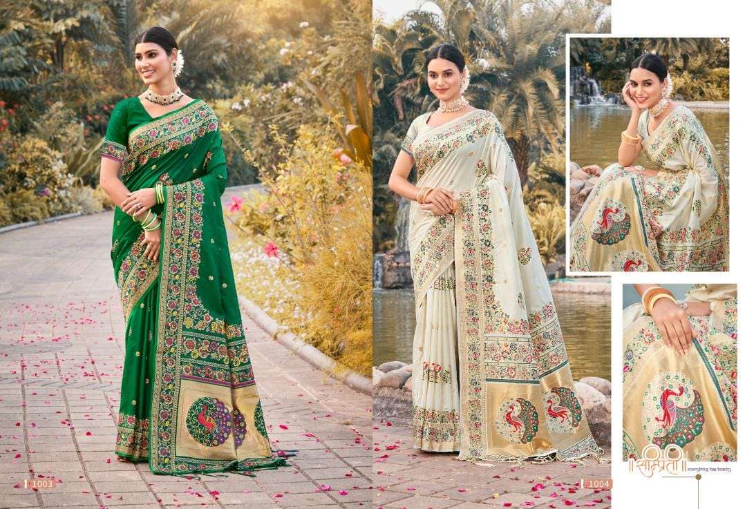 BUNAWAT GEHNA NEW Paithani  Silk Saree Wholesale catalog