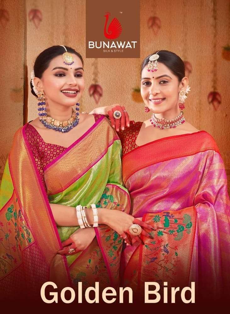 BUNAWAT GOLDEN BIRD Paithani Silk Saree Wholesale catalog