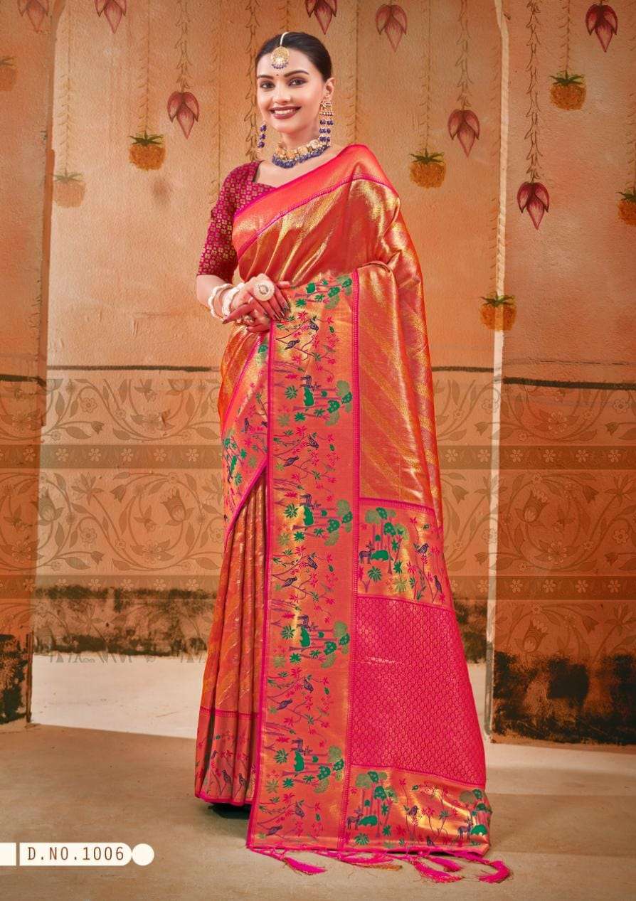 BUNAWAT GOLDEN BIRD Paithani Silk Saree Wholesale catalog
