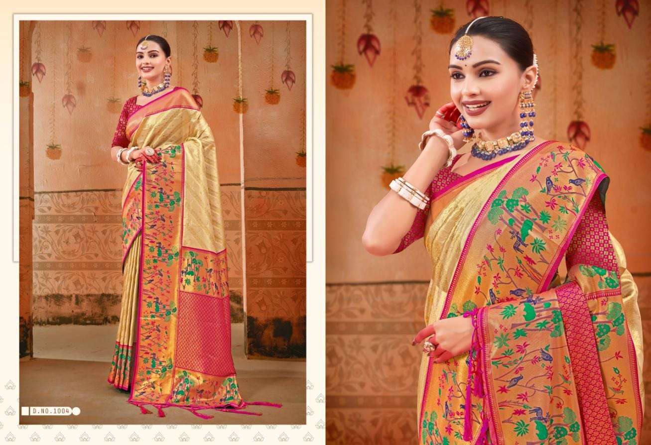 BUNAWAT GOLDEN BIRD Paithani Silk Saree Wholesale catalog