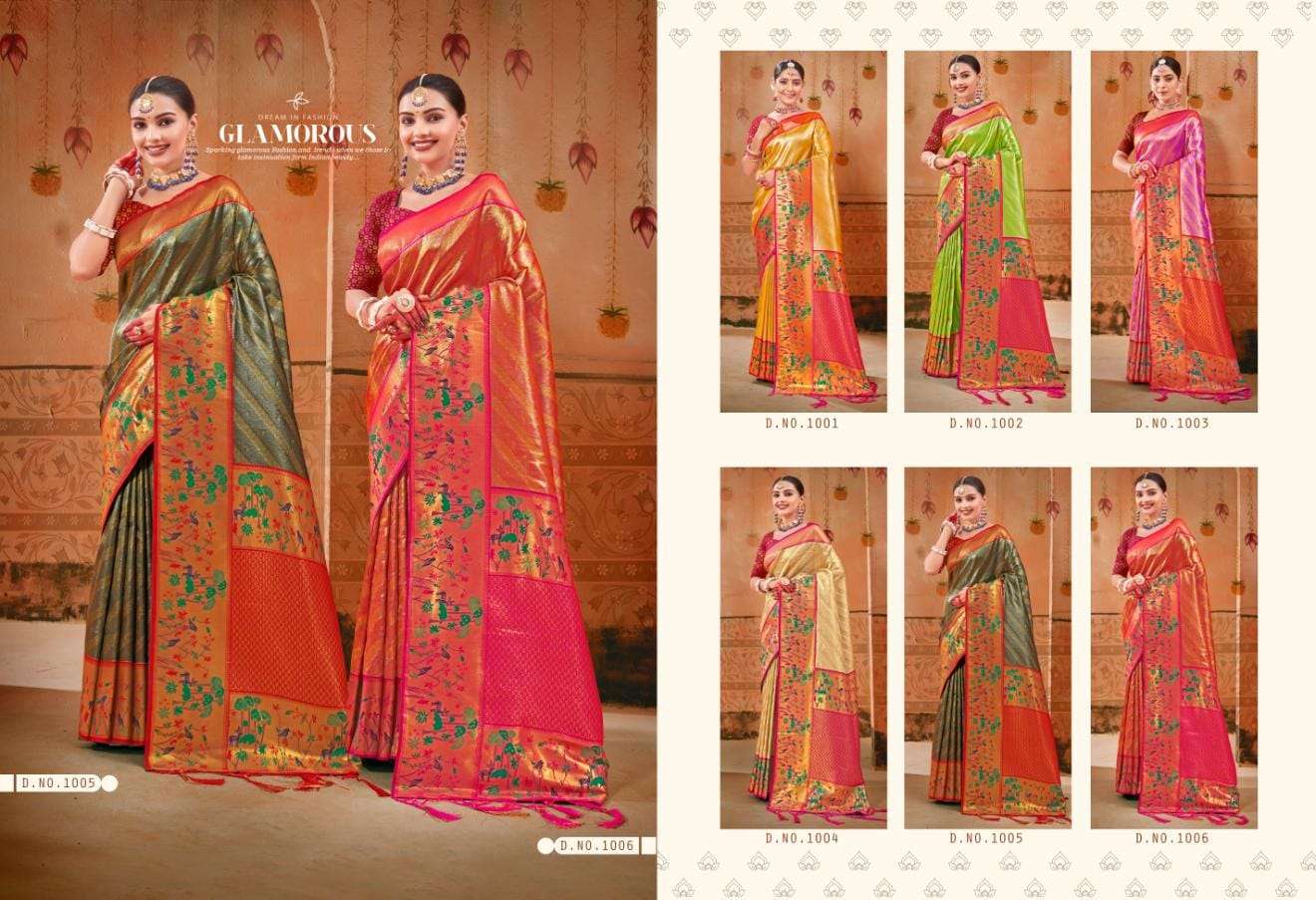 BUNAWAT GOLDEN BIRD Paithani Silk Saree Wholesale catalog