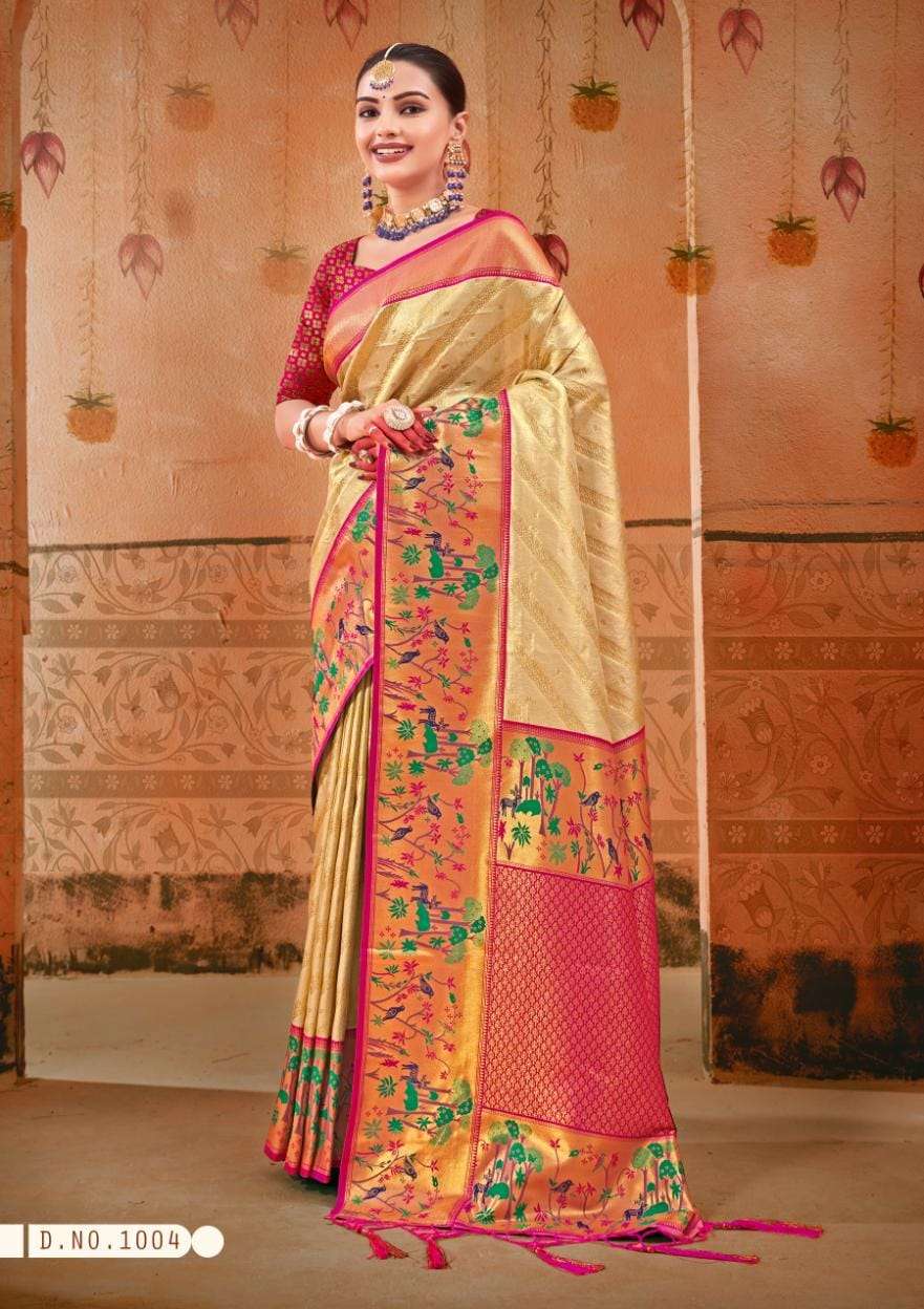 BUNAWAT GOLDEN BIRD Paithani Silk Saree Wholesale catalog