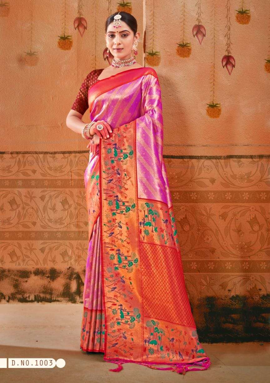 BUNAWAT GOLDEN BIRD Paithani Silk Saree Wholesale catalog
