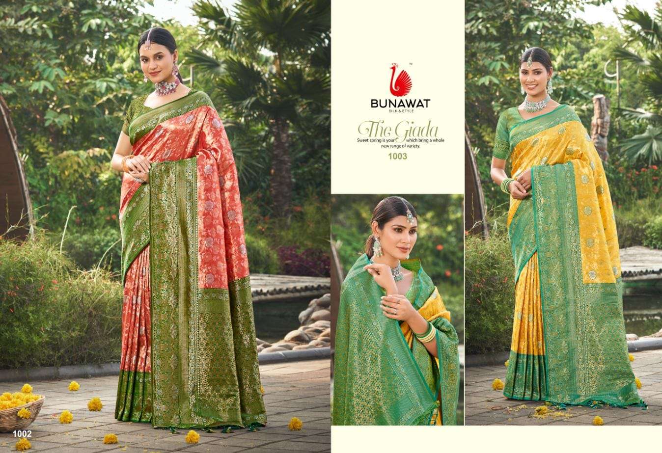BUNAWAT POONAM Kanjivaram Silk Saree Wholesale catalog