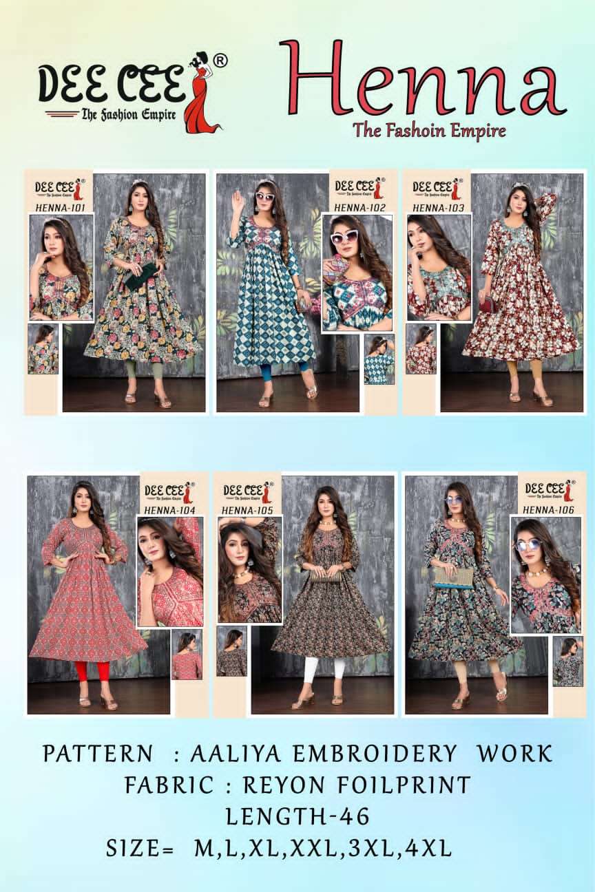 DEECEE HENNA Kurti Wholesale catalog