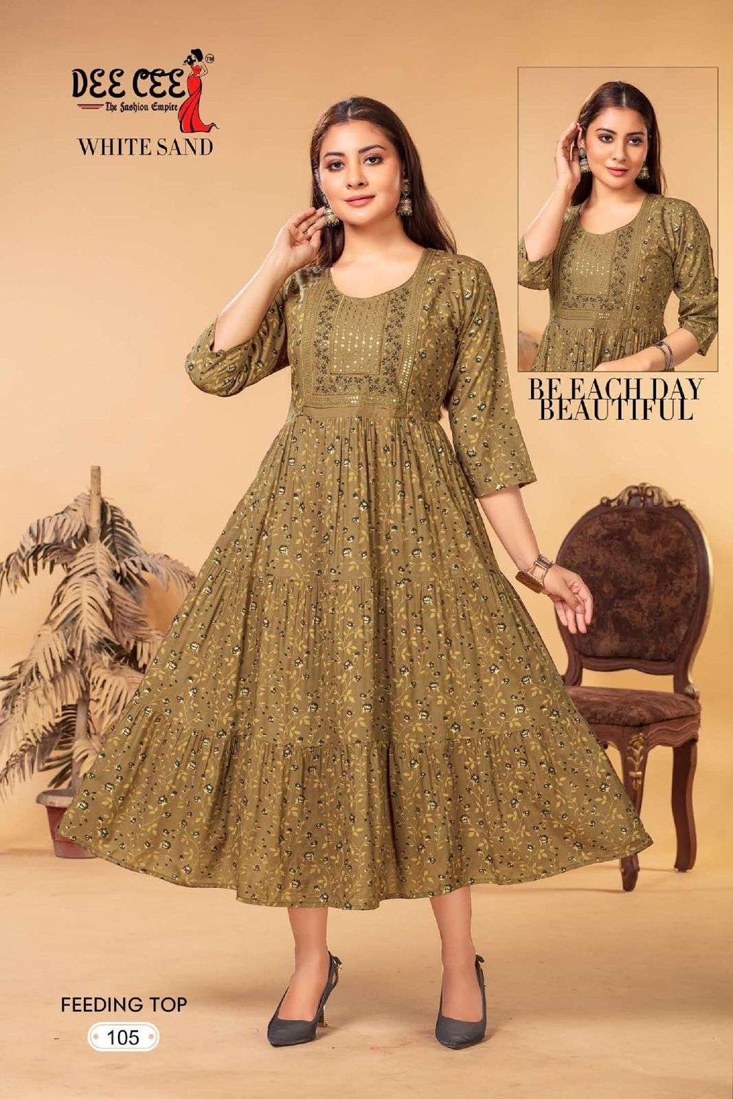 DEECEE WHITE SAND Kurti Wholesale catalog