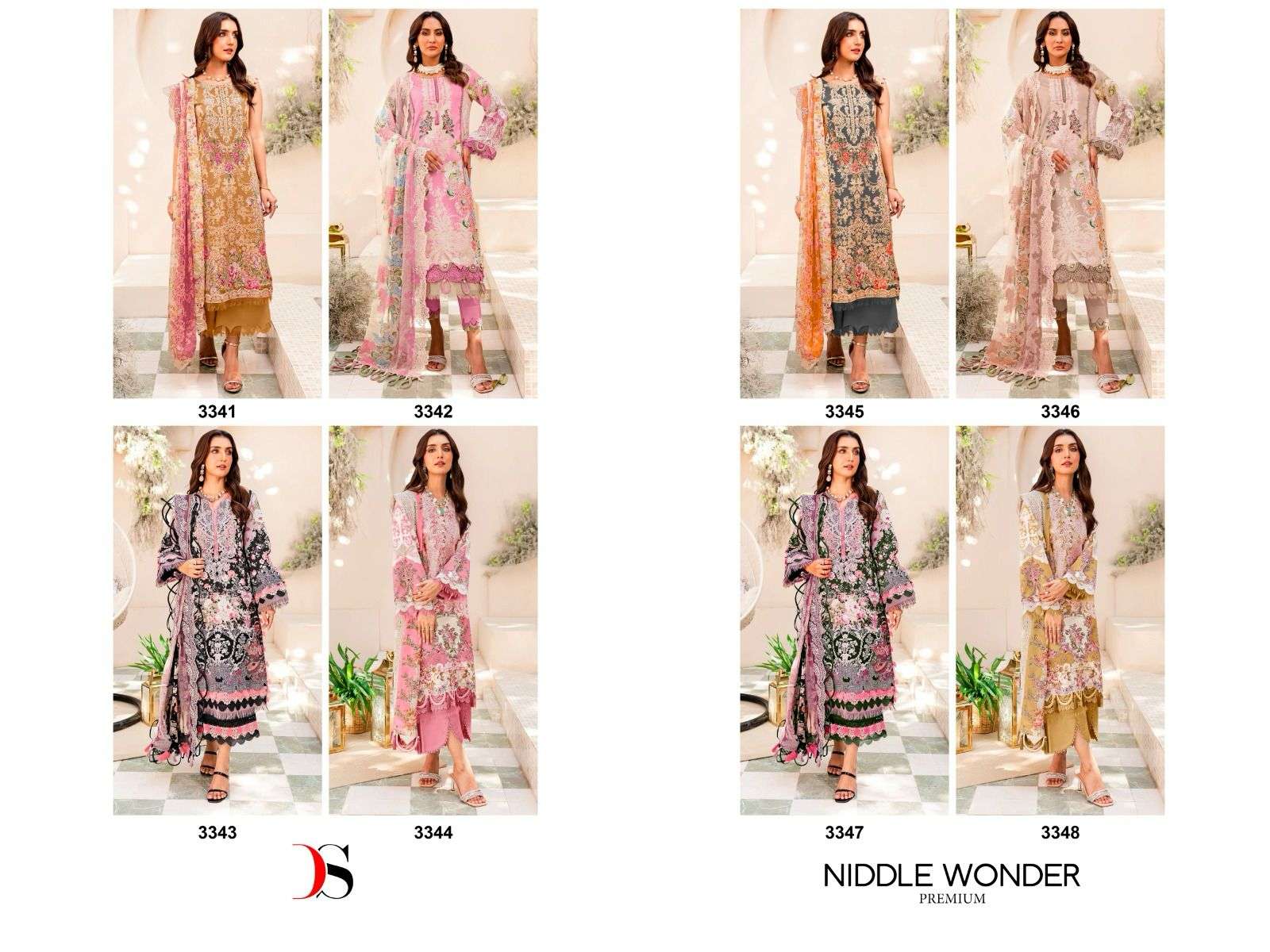 Deepsy Niddle Wonder Chiffon Dupatta Pakistani Suits Wholesale catalog