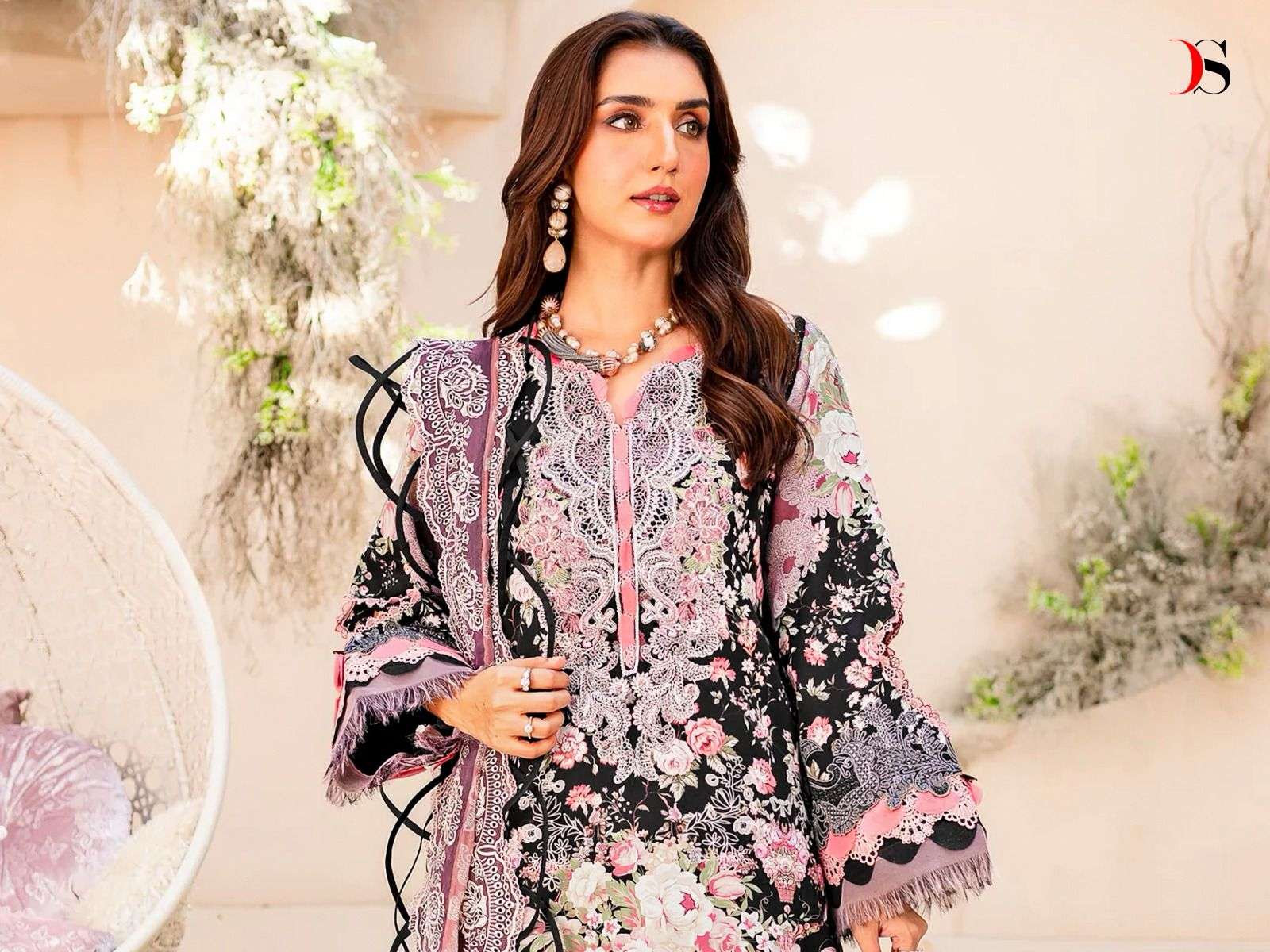 Deepsy Niddle Wonder Cotton Dupatta Pakistani Suits Wholesale catalog