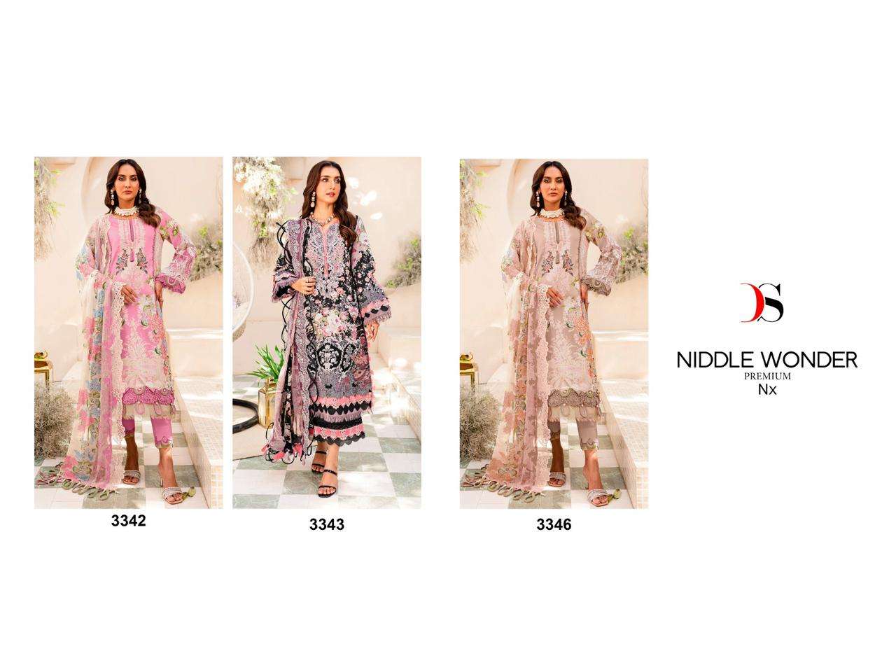Deepsy Niddle Wonder Premium Nx Chiffon Dupatta Pakistani Suits Wholesale catalog