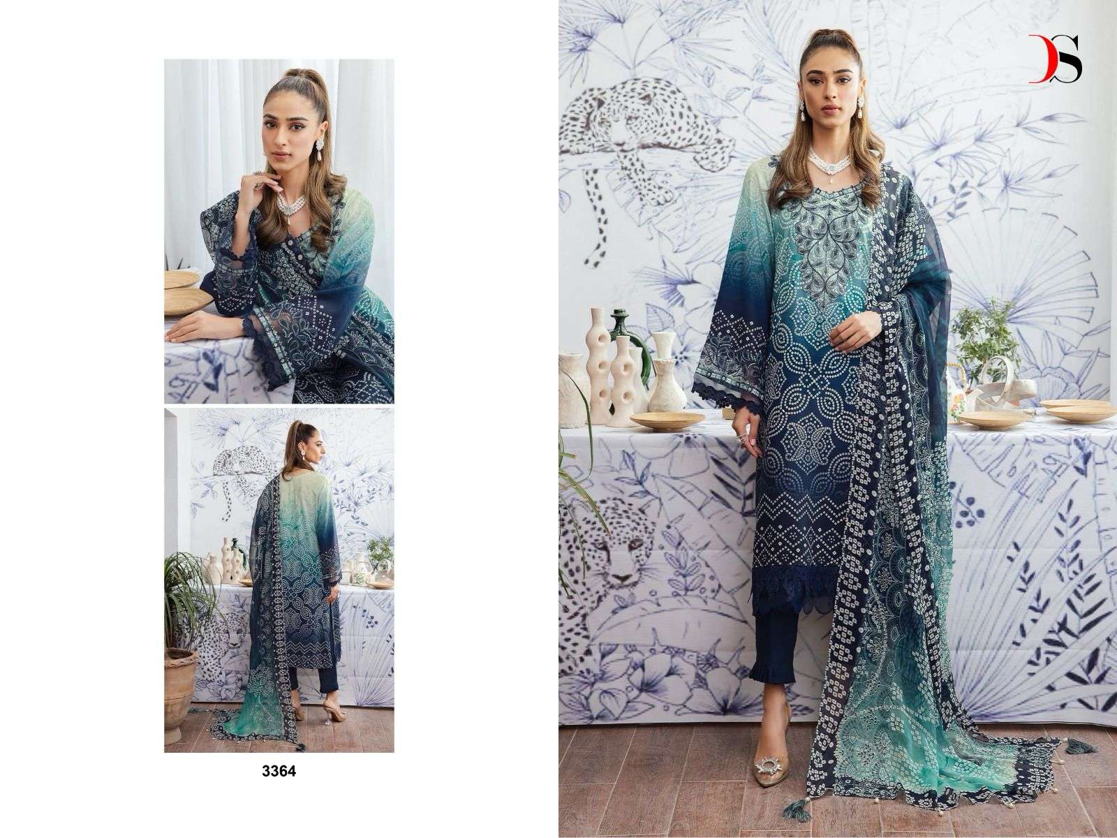 Deepsy Nureh Gardenia 24 Chinnon Dupatta Salwar Suits Wholesale catalog