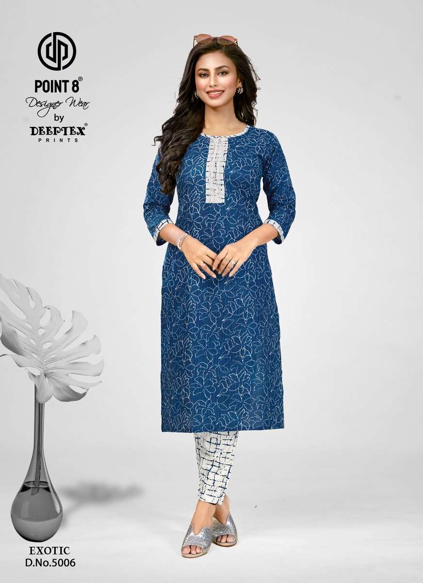 Deeptex Exotic Vol-5 -Kurti With Pant -Wholesale Catalog