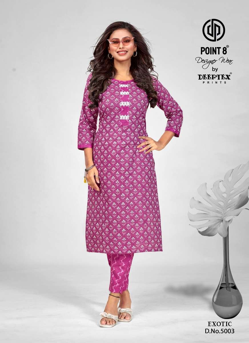 Deeptex Exotic Vol-5 -Kurti With Pant -Wholesale Catalog