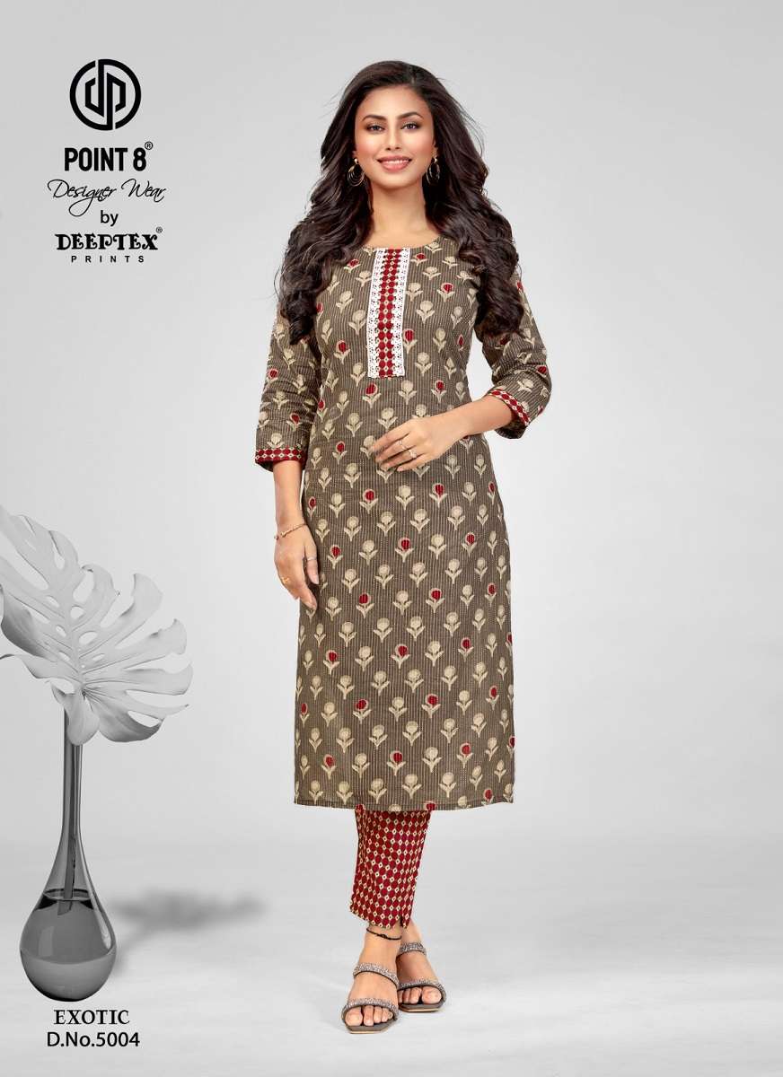 Deeptex Exotic Vol-5 -Kurti With Pant -Wholesale Catalog