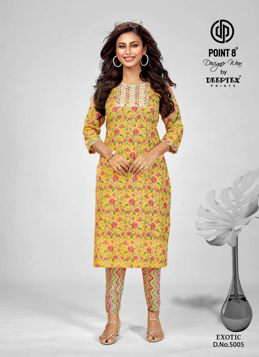 Deeptex Exotic Vol-5 -Kurti With Pant -Wholesale Catalog