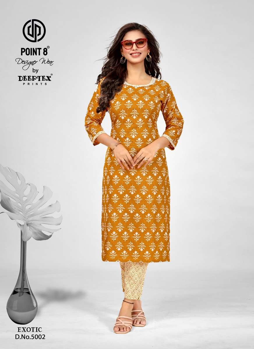 Deeptex Exotic Vol-5 -Kurti With Pant -Wholesale Catalog