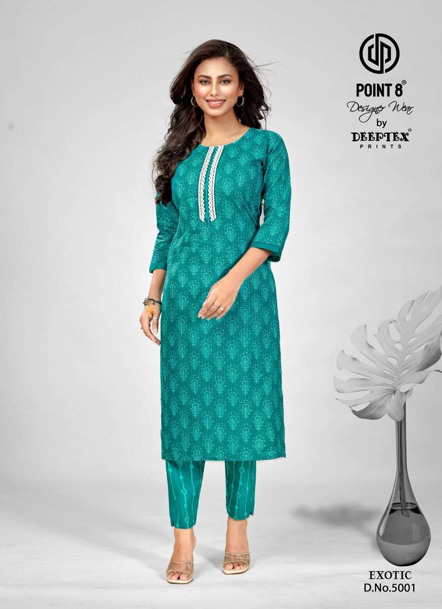 Deeptex Exotic Vol-5 -Kurti With Pant -Wholesale Catalog