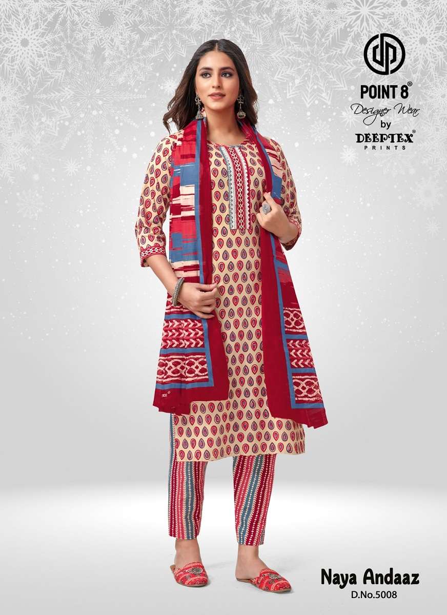 Deeptex naya andaz vol-5 -kurti pant with dupatta -Wholesale Catalog