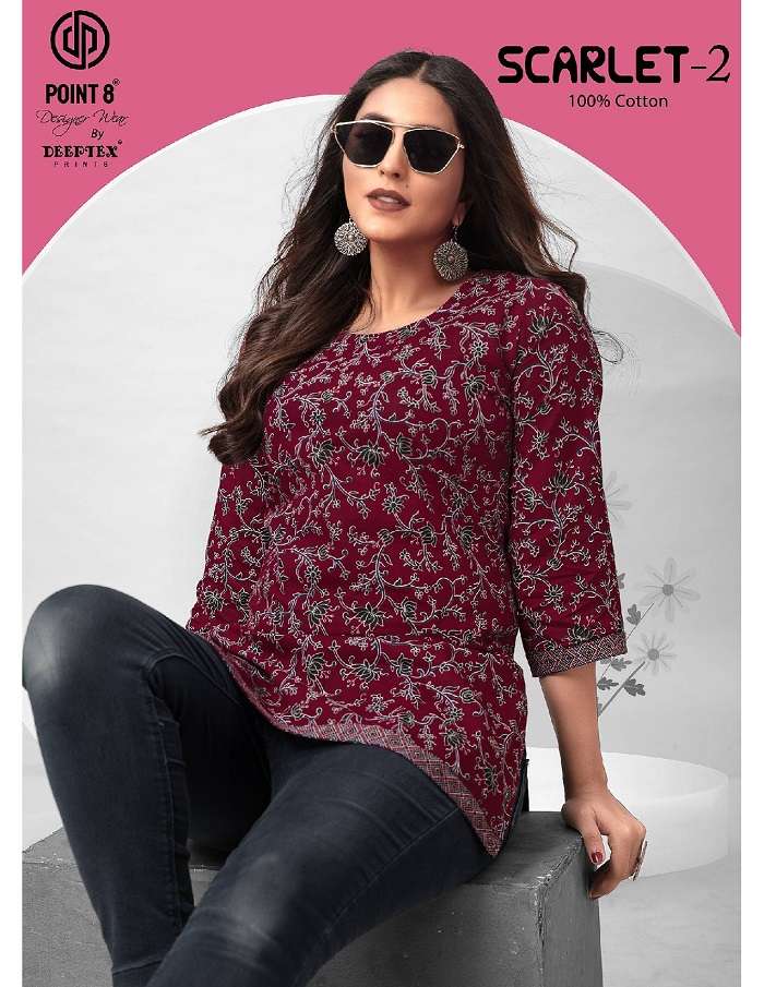 Deeptex Scarlet Vol-2 -Readymade Short Tops -Wholesale Catalog