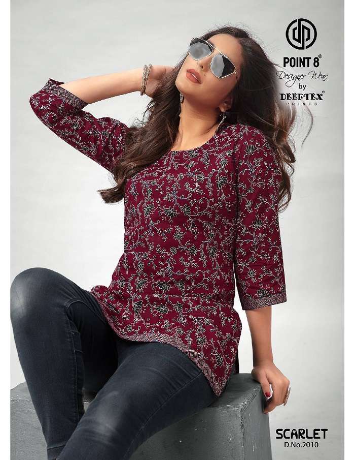 Deeptex Scarlet Vol-2 -Readymade Short Tops -Wholesale Catalog