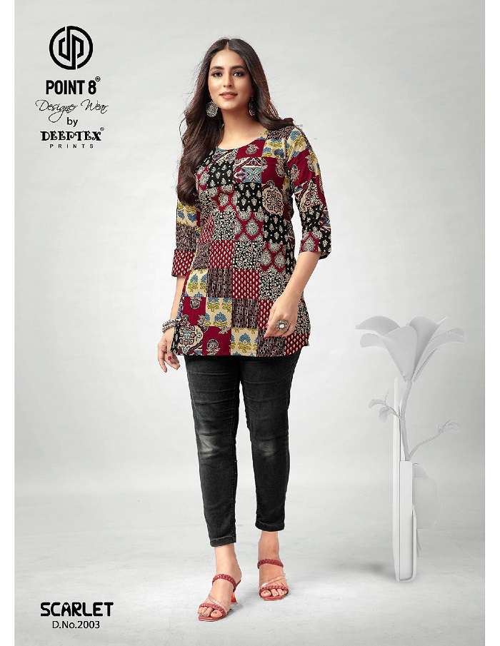Deeptex Scarlet Vol-2 -Readymade Short Tops -Wholesale Catalog