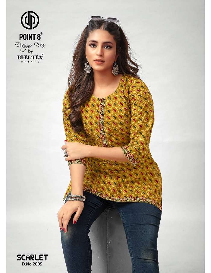 Deeptex Scarlet Vol-2 -Readymade Short Tops -Wholesale Catalog