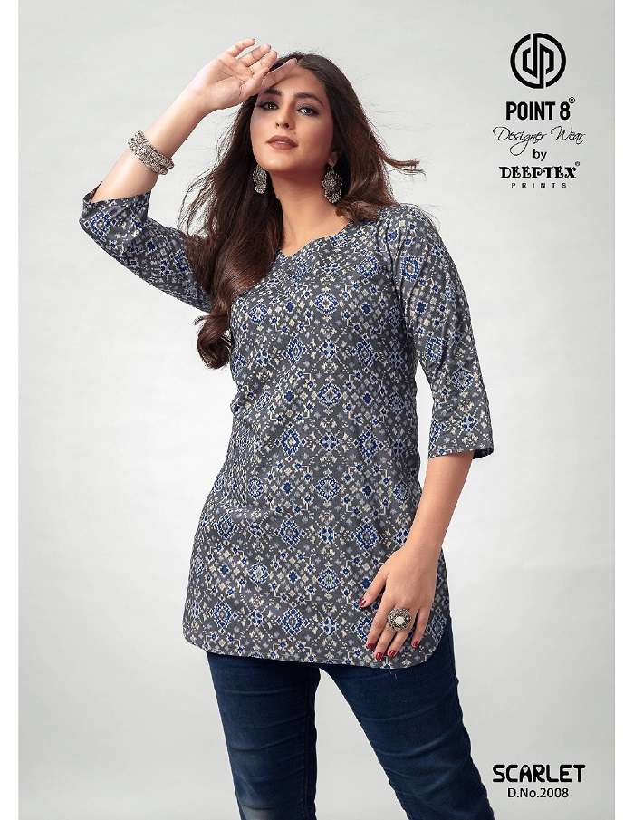 Deeptex Scarlet Vol-2 -Readymade Short Tops -Wholesale Catalog
